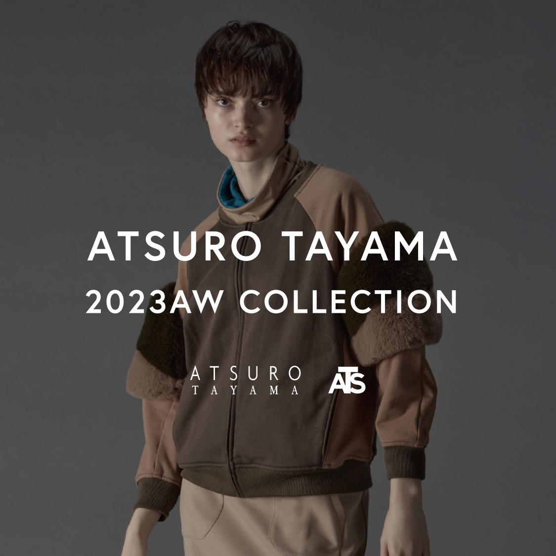 アツロウ タヤマ ロングワンピース 7分袖 ウール100% 無地 日本製 レディース 36サイズ グリーン ATSURO TAYAMA