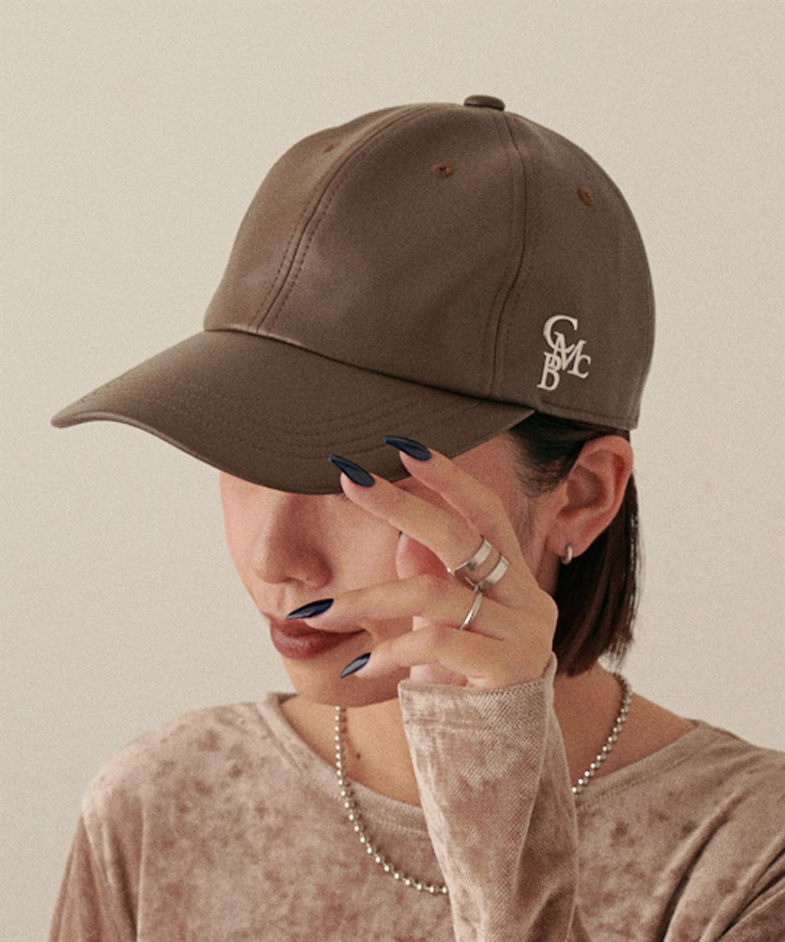 HATMIKKE CECIL McBEE 合皮キャップ_main