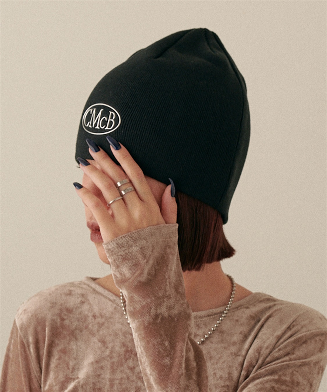 HATMIKKE CECIL McBEE ロゴリブニットキャップ_main