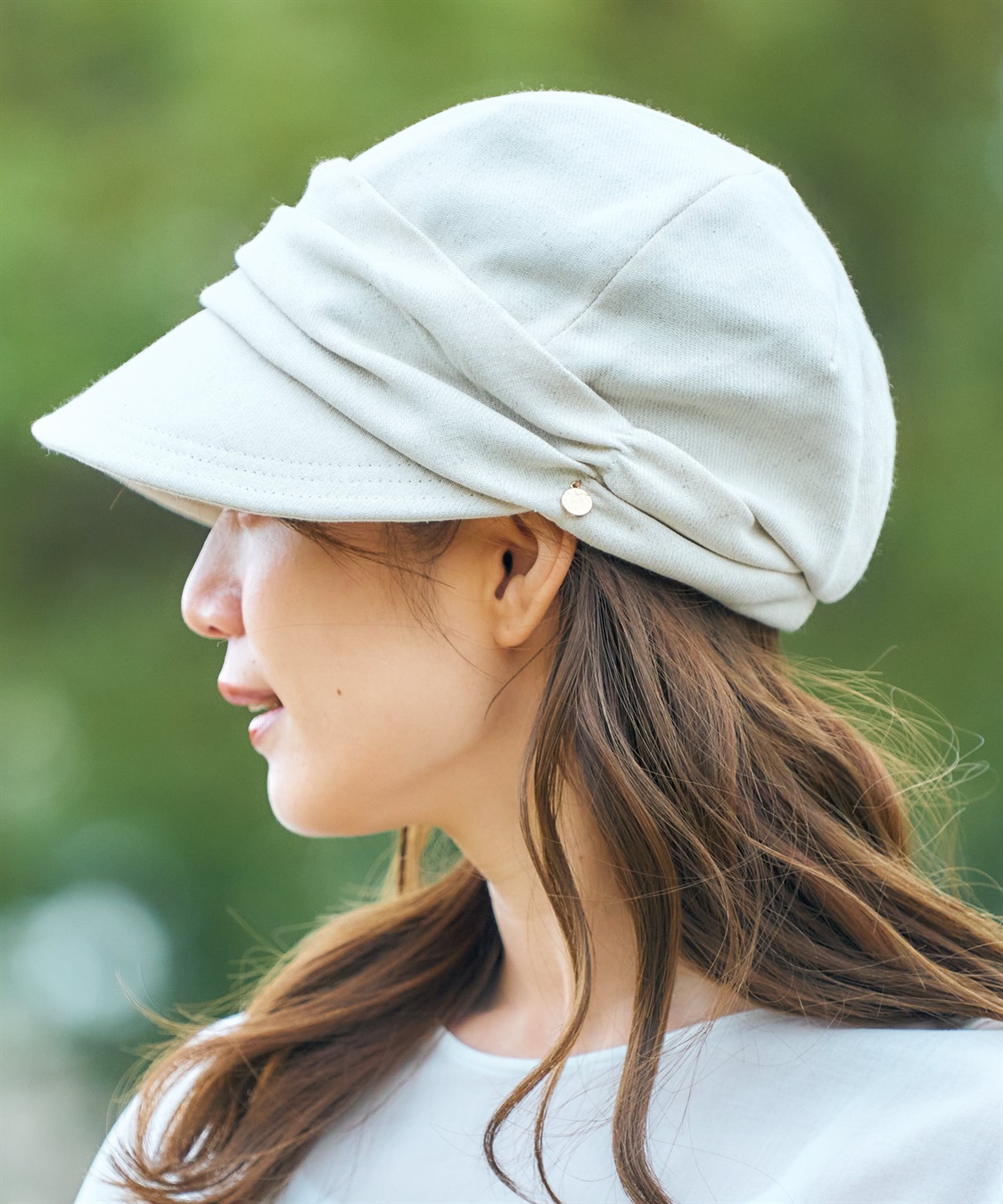 HATMIKKE 【HATMIKKE / ハットミッケ】遮光100% 小顔見せシャーリングキャスケット_variation_2