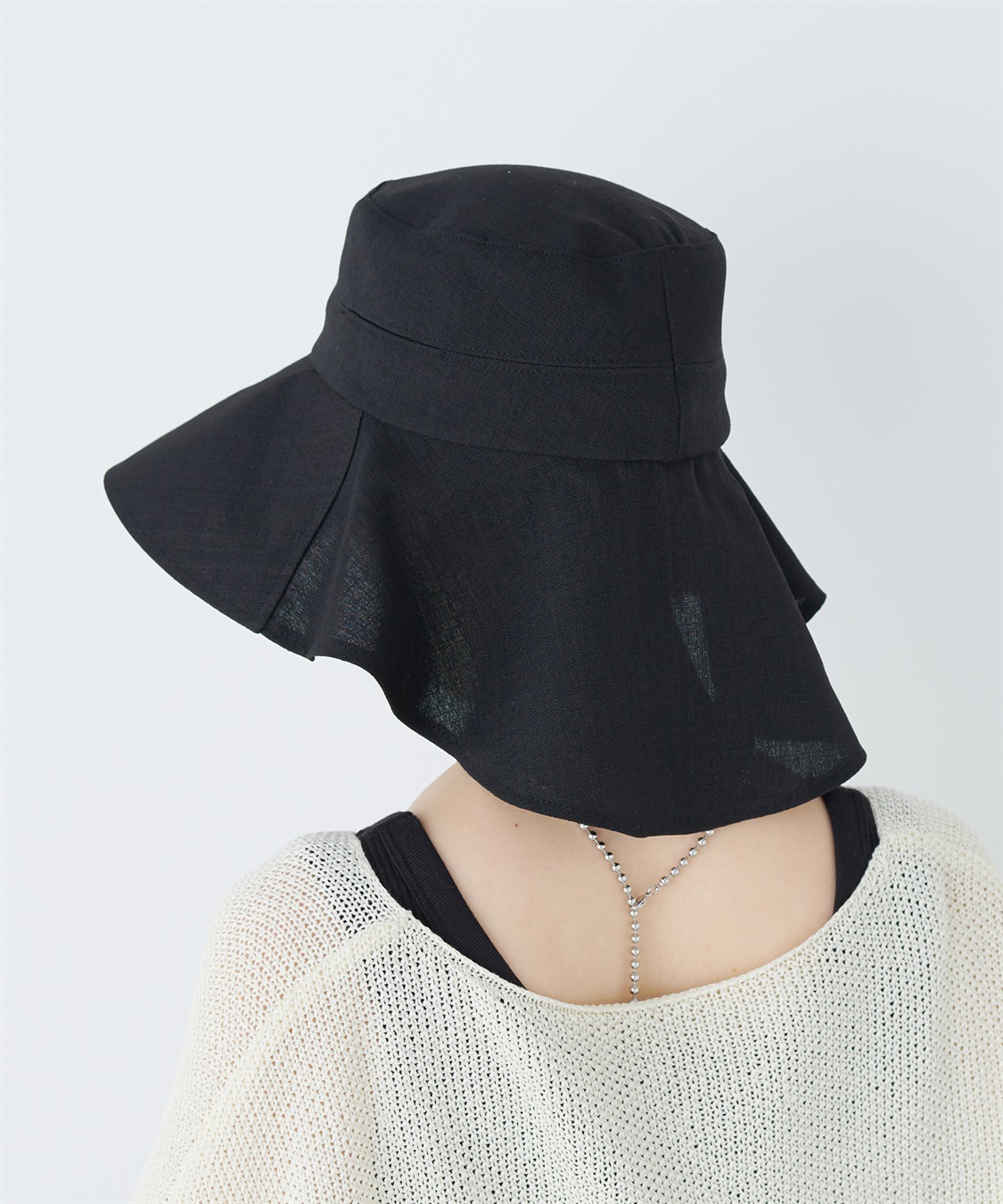 UVカット日傘帽子 ベンチレーションタレ付きハット HATMIKKE