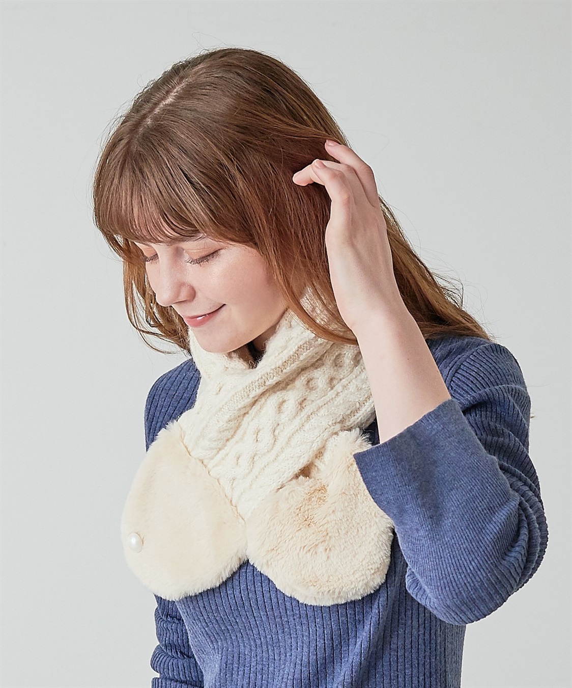 HATMIKKE 【HATMIKKE】ファーコンビプチマフラー_variation_2