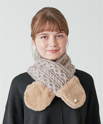 HATMIKKE 【HATMIKKE】ファーコンビプチマフラー_variationthumb_3