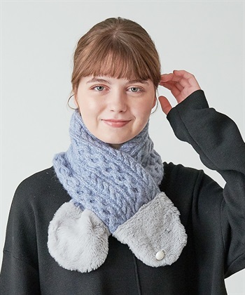 HATMIKKE 【HATMIKKE】ファーコンビプチマフラー_variationthumb_4