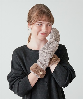 HATMIKKE 【HATMIKKE】ファーコンビロンググローブ_variationthumb_3