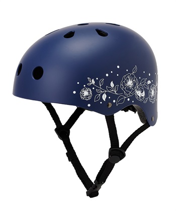 【MEET】ハードシェル フラワーシルエット SG規格 自転車ヘルメット(ネイビー-ＦＡ)