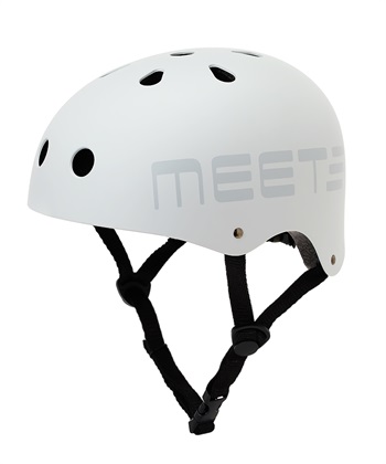 【MEET】ハードシェル MEETロゴ SG規格 自転車ヘルメット(グレー-56~59cm)