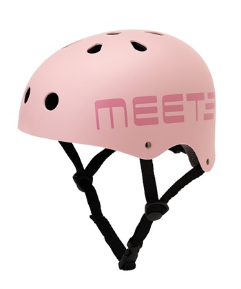 【MEET】ハードシェル MEETロゴ SG規格 自転車ヘルメット(ピンク-56~59cm)