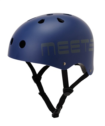 【MEET】ハードシェル MEETロゴ SG規格 自転車ヘルメット(ネイビー-56~59cm)