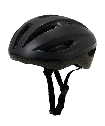 【MEET】軽量ヘルメット 無地 SG規格 自転車ヘルメット(ブラック-56~59cm)