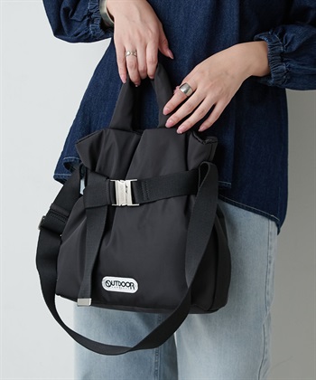 OUTDOOR PRODUCTS(アウトドアプロダクツ)2WAYベルトトートバッグS(ブラック-FREE)
