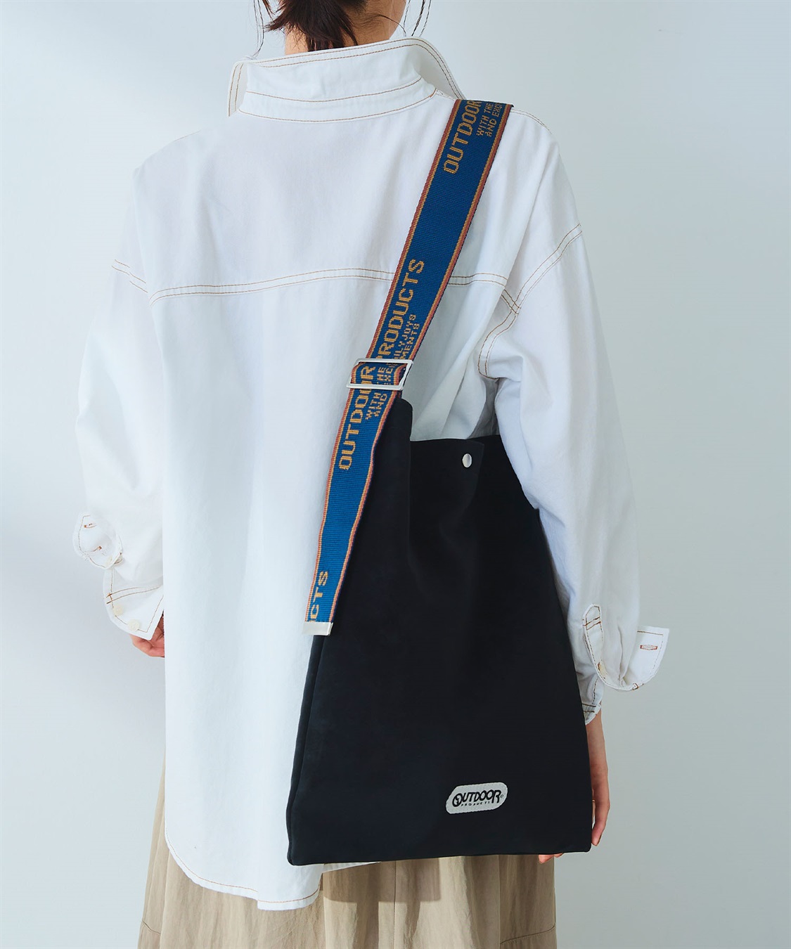 CROSS FUNCTION OUTDOOR PRODUCTS (アウトドアプロダクツ) ジャガードテープスウェードライクトートバッグ_variation_1