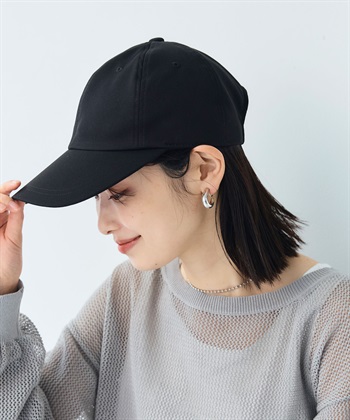 《UV99％以上カット》エブ楽 遮光ベーシックキャップ(ブラック-58cm)