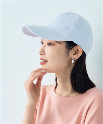 《UV99％以上カット》エブ楽 遮光ベーシックキャップ(ホワイト-58cm)