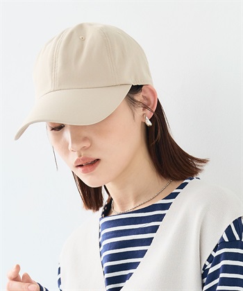 《UV99％以上カット》エブ楽 遮光ベーシックキャップ(ベージュ-58cm)