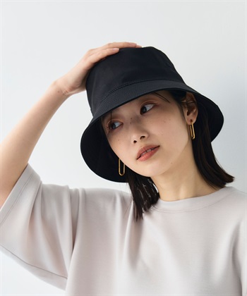 《UV99％以上カット》エブ楽 遮光バケットハット(ブラック-58cm)