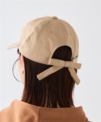 《UPF50+》エブ楽 ツイルリボンキャップ(ベージュ-57.5cm)