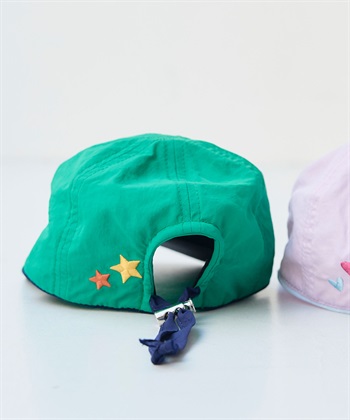 《UPF50+》エブ楽 キッズドロストタフタキャップ(グリーン-52cm)