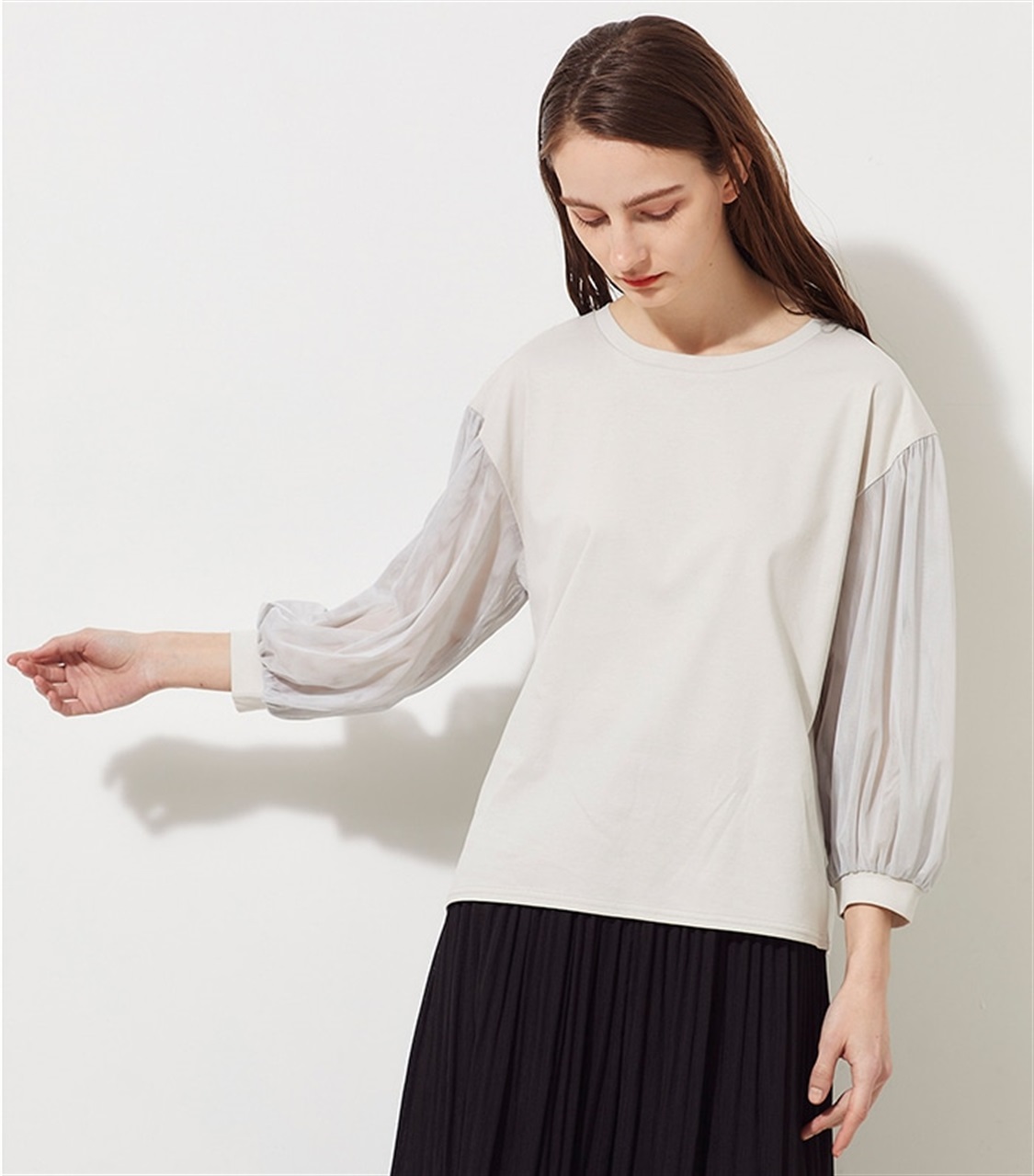 LE SOUK HOLIDAY チュールレース袖プルオーバー_main