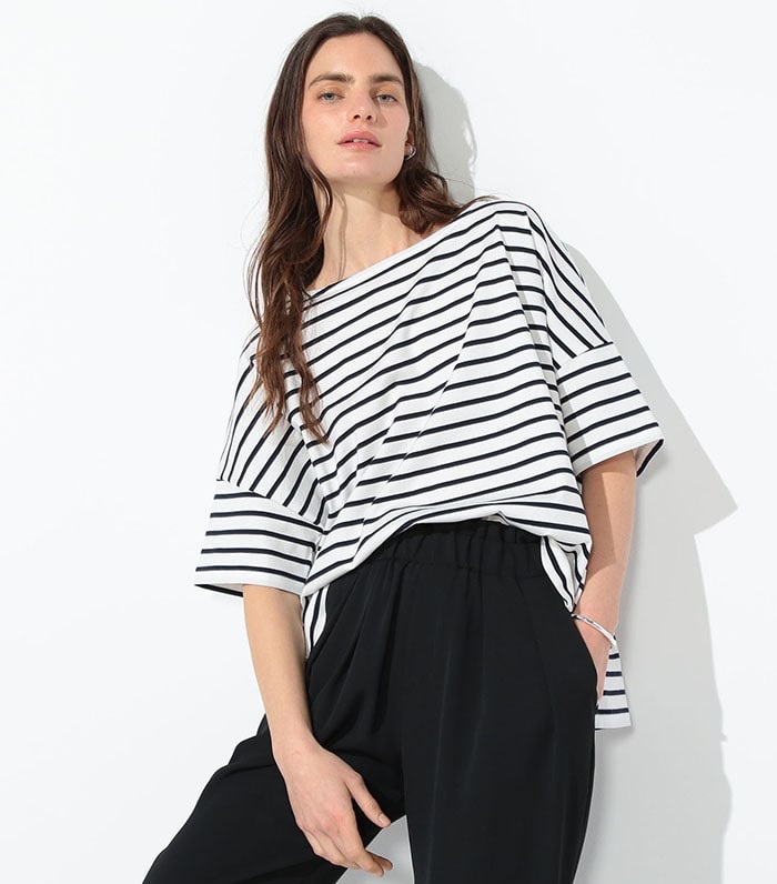 LE SOUK HOLIDAY ゆるシルエットボーダープルオーバー_main