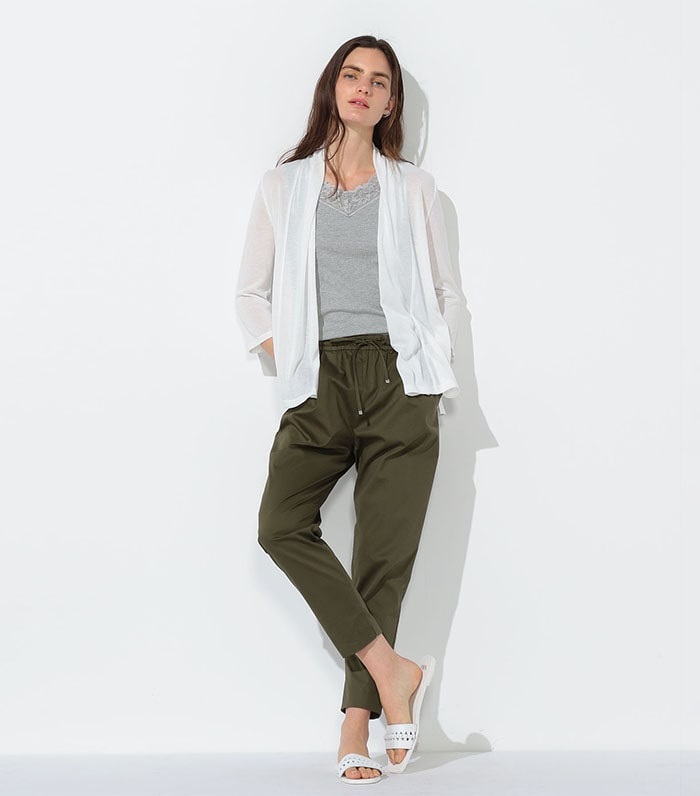 LE SOUK HOLIDAY ミドル丈ドレープカーディガン_variation_1