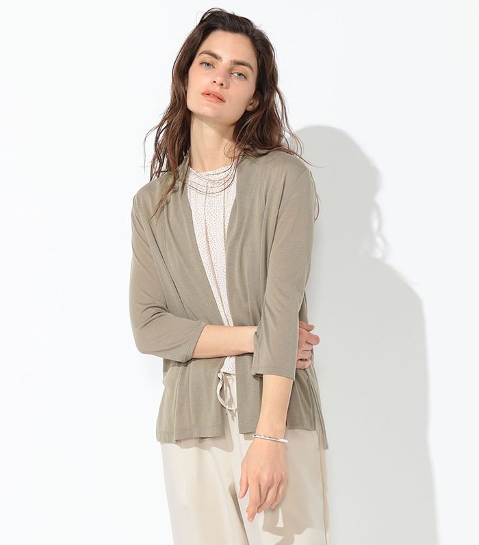 LE SOUK HOLIDAY ミドル丈ドレープカーディガン_variation_2