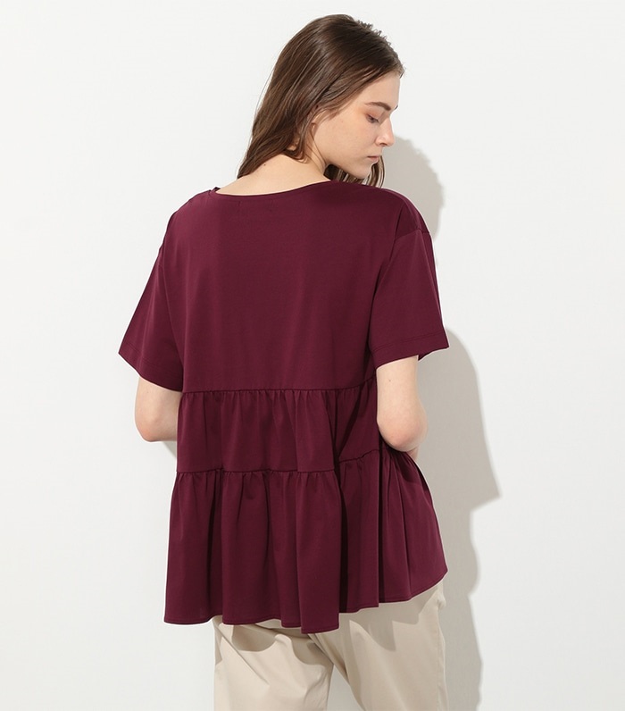 LE SOUK HOLIDAY ボートネックティアード半袖プルオーバー_variation_3