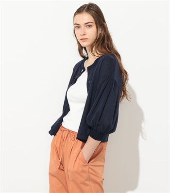 LE SOUK HOLIDAY 2WAYパフスリーブショート丈カーディガン_variationthumb_2