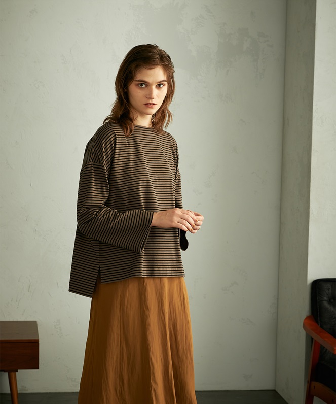 LE SOUK HOLIDAY ボーダーゆるシルエットプルオーバー_main