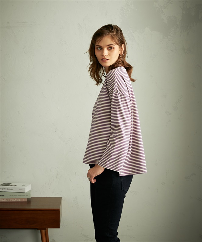 LE SOUK HOLIDAY ボーダーゆるシルエットプルオーバー_variation_2