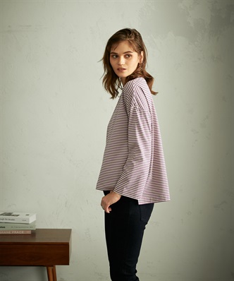 LE SOUK HOLIDAY ボーダーゆるシルエットプルオーバー_variationthumb_2