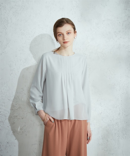 シフォンカットソー♡...*゜ セール】 スムースシフォンカットソー≪洗濯機で洗える≫ （カットソー