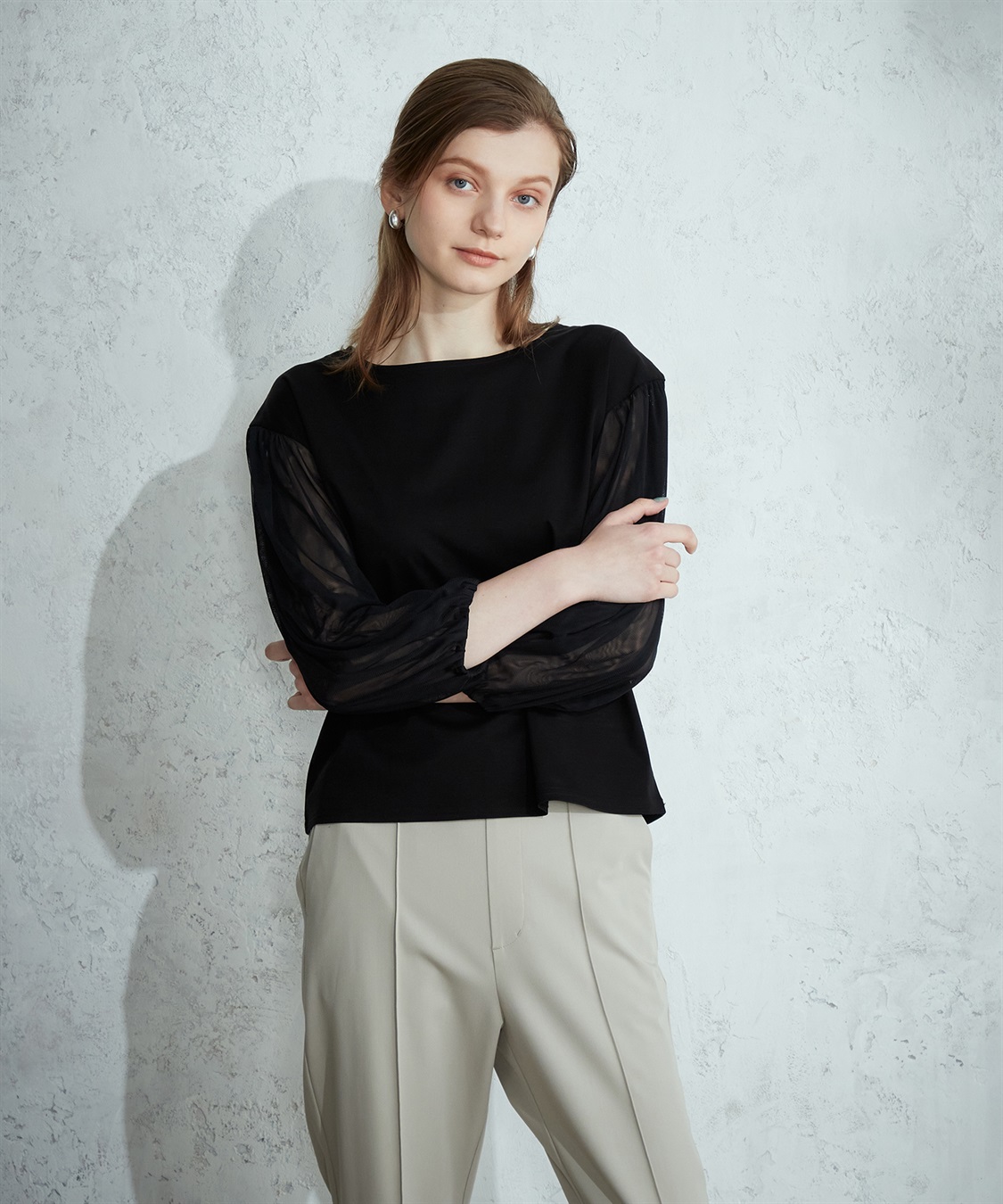 LE SOUK HOLIDAY チュールスリーブプルオーバー_main