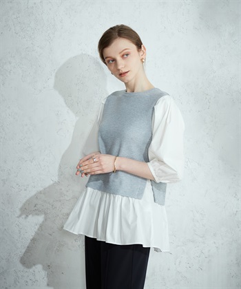 LE SOUK HOLIDAY フェイクレイヤードプルオーバー_variationthumb_1