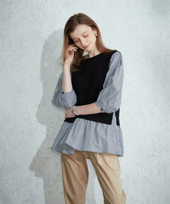 LE SOUK HOLIDAY フェイクレイヤードプルオーバー_variationthumb_2