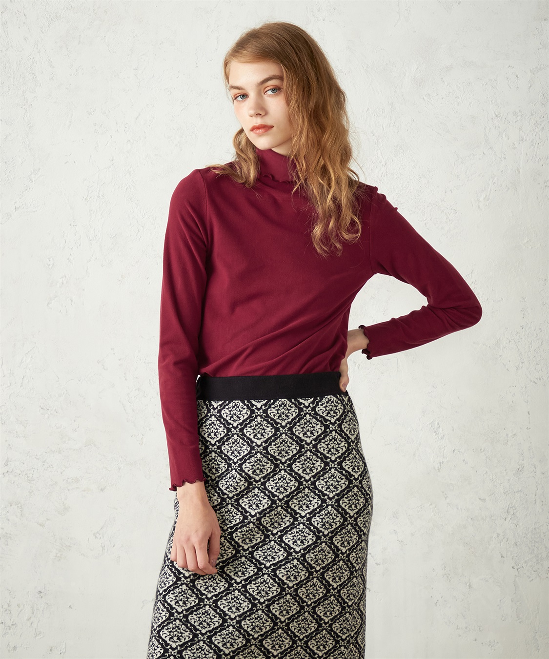 LE SOUK HOLIDAY 起毛フライスハイネックプルオーバー_variation_5