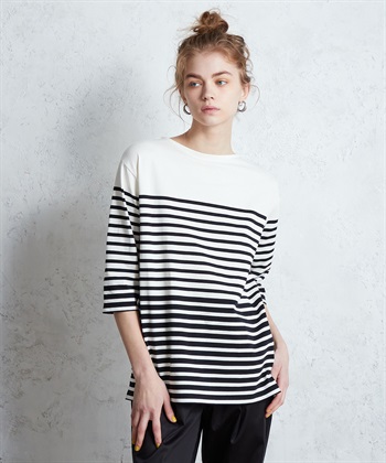 LE SOUK HOLIDAY パネルボーダーチュニックプルオーバー_variationthumb_1