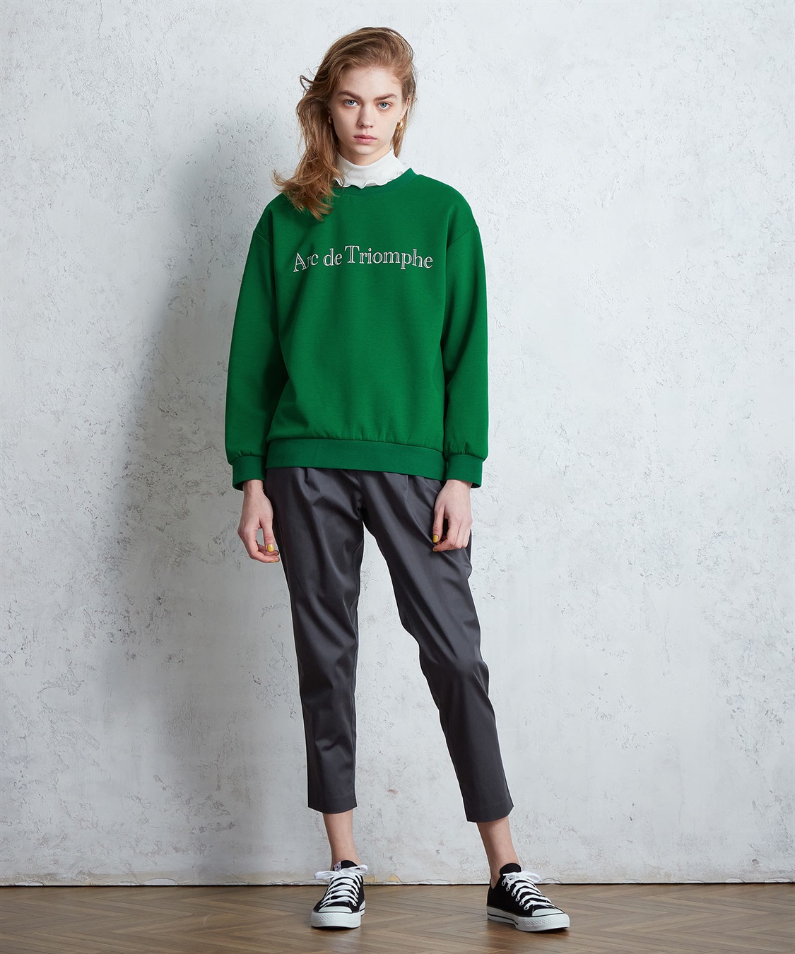 LE SOUK HOLIDAY カレッジプリントダンボールプルオーバー_main