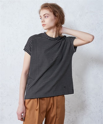 LE SOUK HOLIDAY モックネックボーダーTシャツ_variationthumb_1