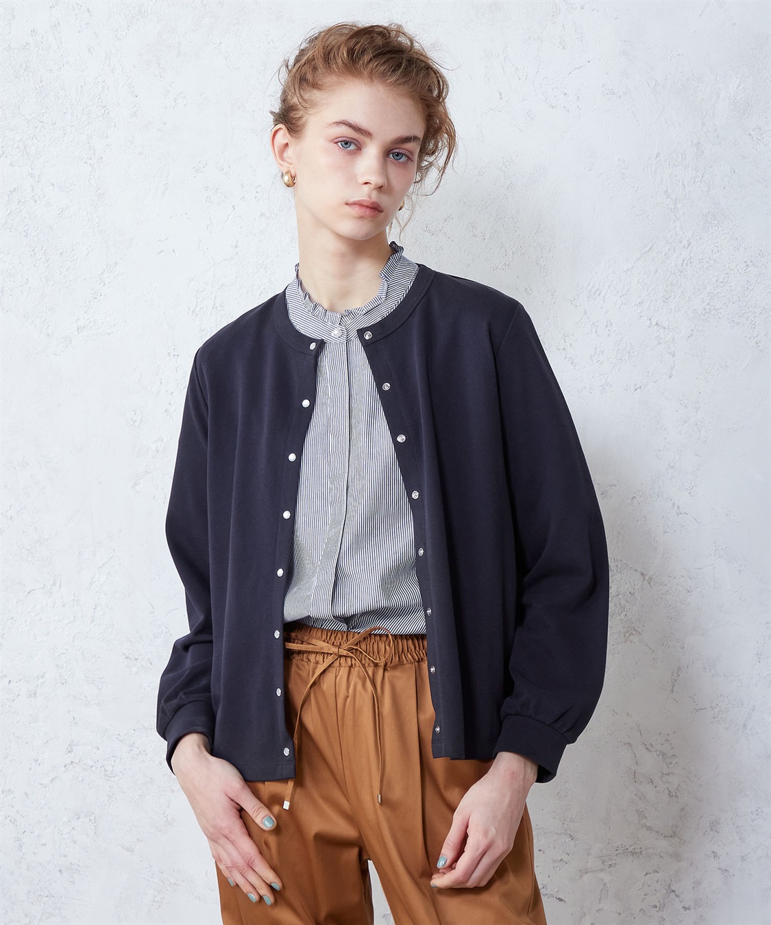 LE SOUK HOLIDAY 鹿の子スナップボタンカーディガン_variation_3