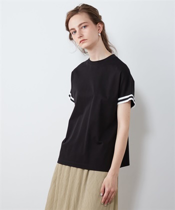 LE SOUK HOLIDAY テープ使いモックネックTシャツ_variationthumb_1