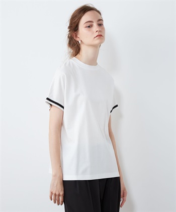 LE SOUK HOLIDAY テープ使いモックネックTシャツ_variationthumb_2