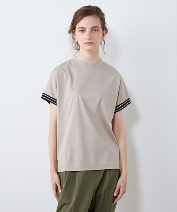 LE SOUK HOLIDAY テープ使いモックネックTシャツ_variationthumb_3