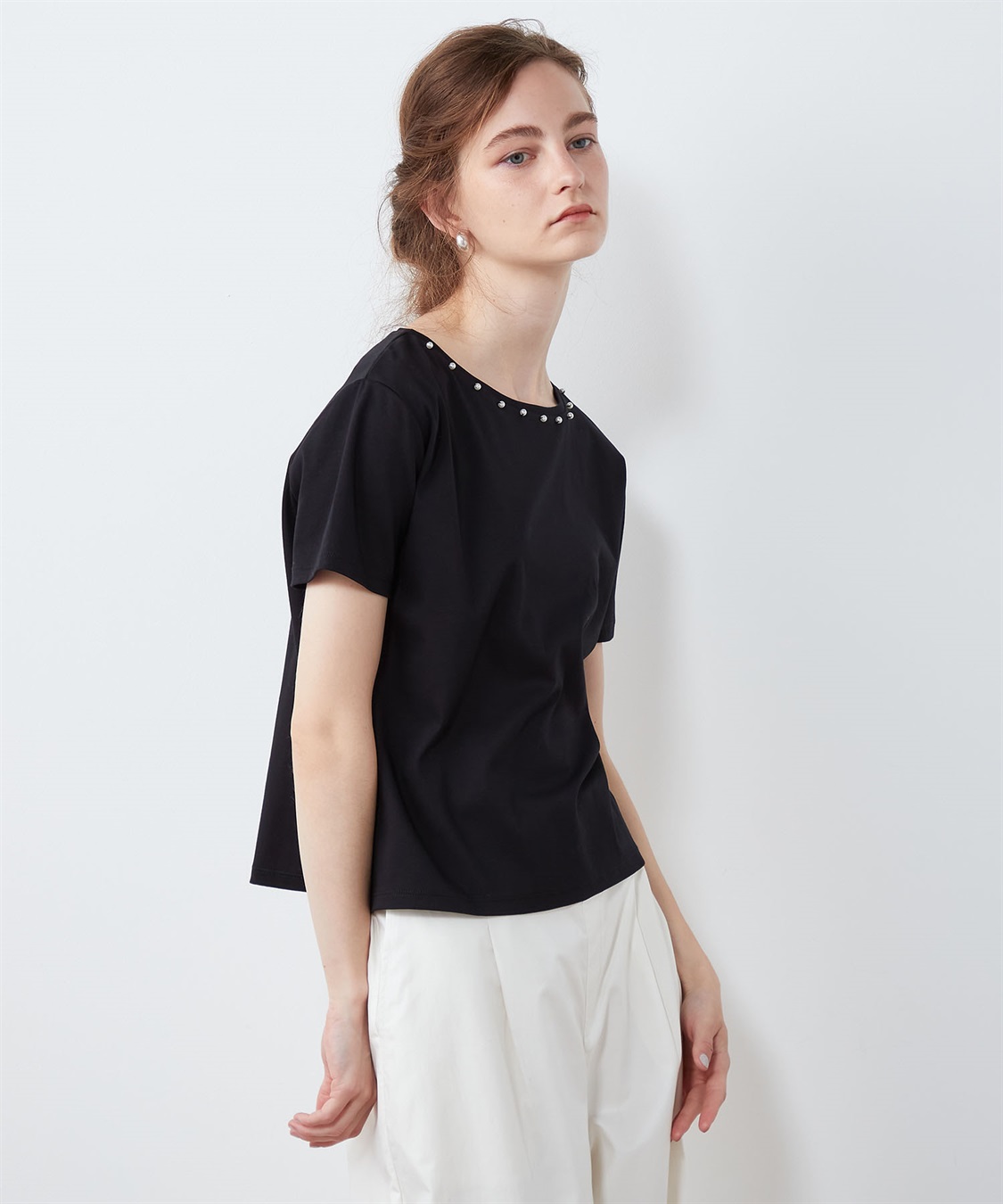 LE SOUK HOLIDAY パール使いTシャツ