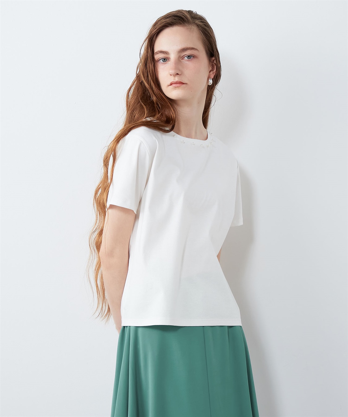 LE SOUK HOLIDAY パール使いTシャツ_variation_2