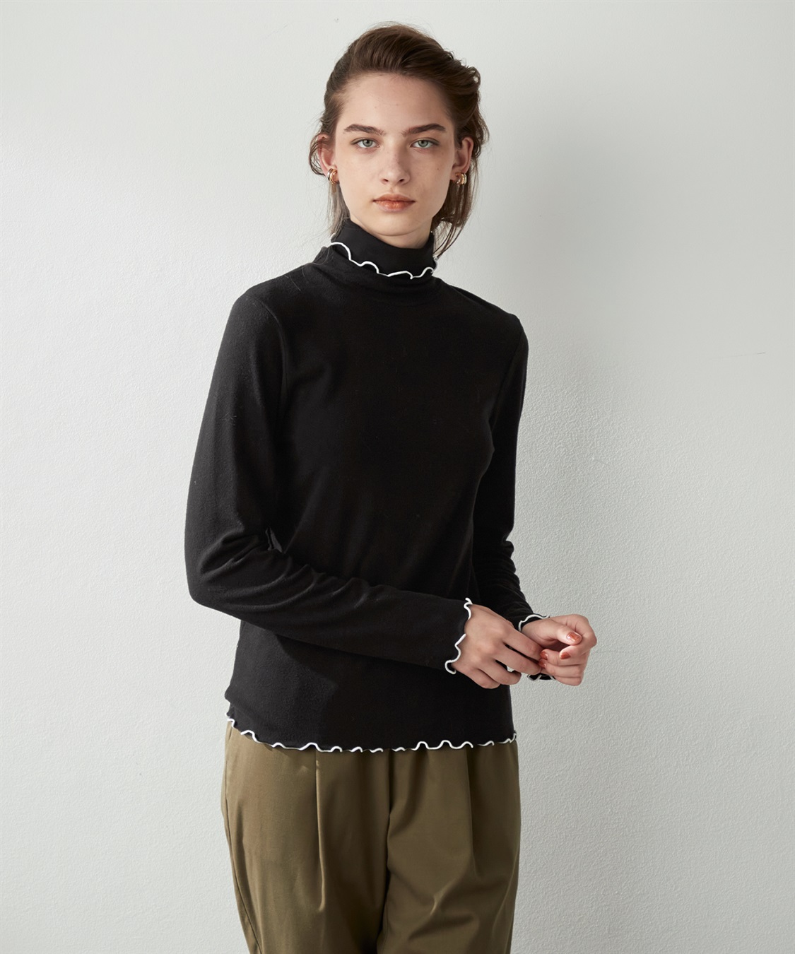 LE SOUK HOLIDAY バイカラーメロウハイネックプルオーバー_variation_1