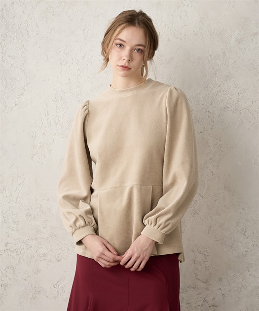 ベロアペプラムプルオーバー LE SOUK HOLIDAY｜クロスプラス公式通販サイト