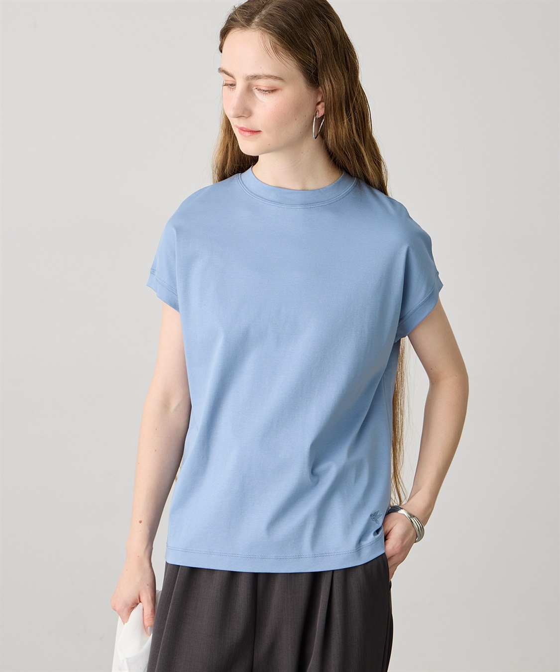 LE SOUK HOLIDAY モックネックスムースTシャツ【接触冷感・吸水速乾】_variation_7