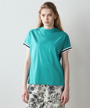 LE SOUK HOLIDAY 【接触冷感】袖テープモックネックTシャツ_variationthumb_4