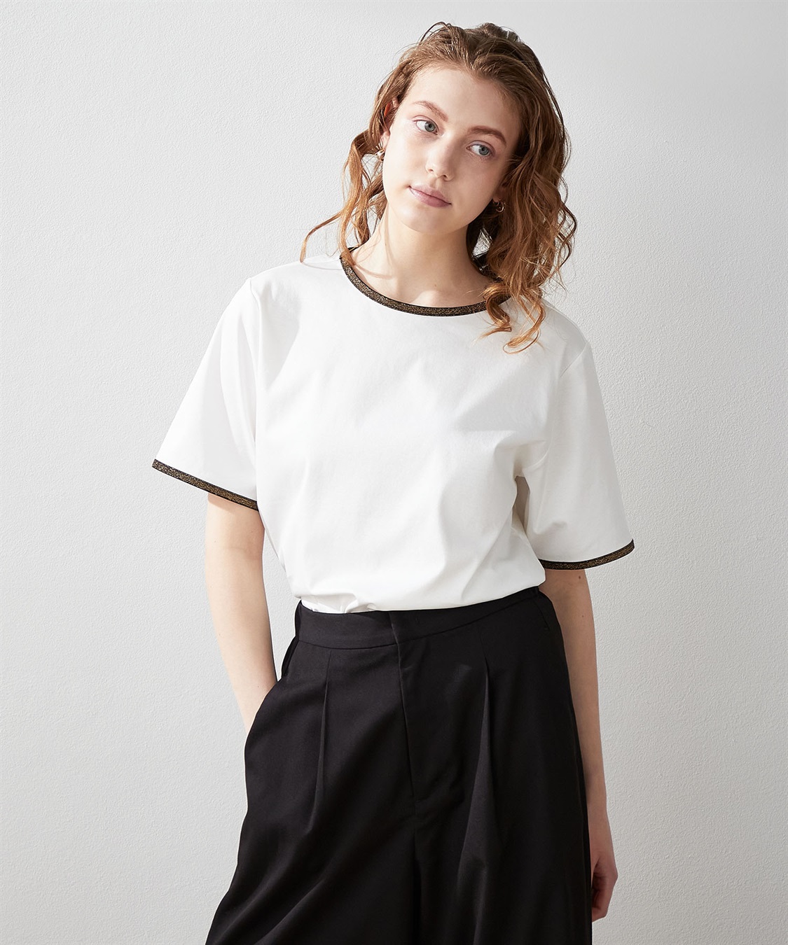 接触冷感】ラメテープTシャツ LE SOUK HOLIDAY｜クロスプラス